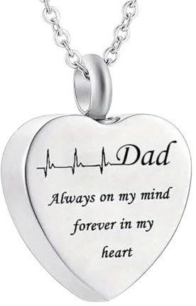 Tied By Love Family Heart Jewellery Urn for Mum Dad Sister Brother Grandma Grandpa Necklace Pendant Ashes Locket Cremation Keepsake in Stainless Steel
