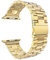 LPMPCZKZGF Correa de acero inoxidable Compatible for Apple Watch 7 SE 6 5 4 40mm 44mm 41mm banda de 45 mm Pulsera de enlace de metal compatible for iWatch 3 42mm 38mm Accesorios Watch strap(Gold,For 4
