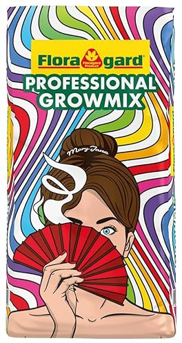 Floragard Growmix 40 L – Premium Grow-Erde mit Perlite & Trichoderma, lockerer Struktur & guter Drainage – pH-optimiertes, für 4 Wochen vorgedüngtes Grow-Substrat für Indoor-Grow