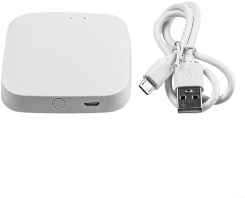 Yuanpgky Kabelloser Heim-Hub für und Netzgeräte, WiFi 2,4 G für Gateway mit USB-Stromversorgung, unterstützt 128 Knoten, kompatibel mit App für Stimme (0)