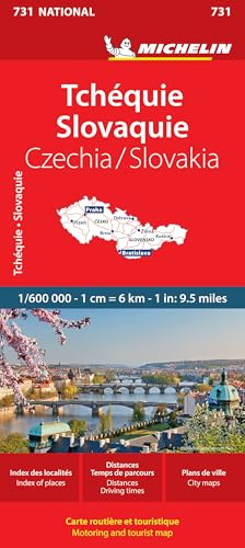 Michelin Tschechien - Slowakei: Straßen- und Tourismuskarte; Auflage 2021 (MICHELIN Nationalkarten)