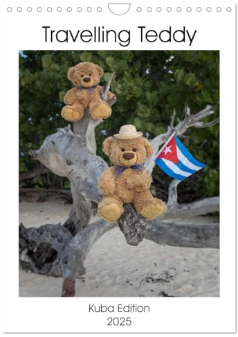 Travelling Teddy Kuba Edition 2025 (Wandkalender 2025 DIN A4 hoch), CALVENDO Monatskalender