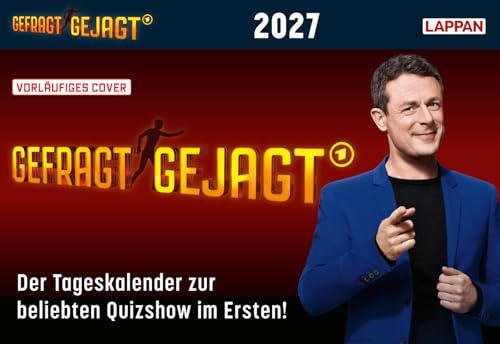 Gefragt Gejagt – Tagesabreißkalender 2027: Der Kalender zur beliebten Quizshow im Ersten | Tischkalender mit einer neuen spannende Frage pro Tag