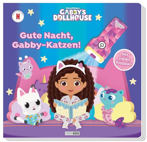 Gabby's Dollhouse: Gute Nacht, Gabby-Katzen!: Pappbilderbuch mit Klappen und mit Taschenlampe