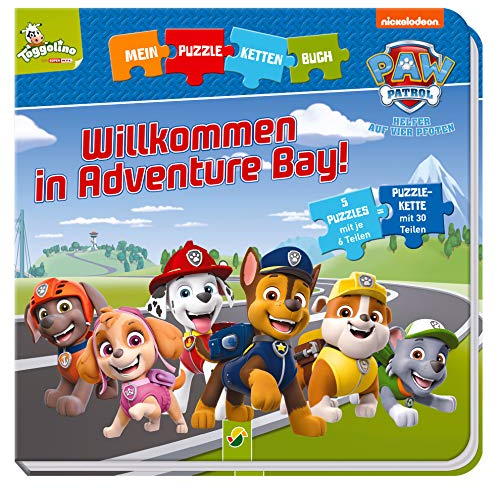 PAW Patrol: Willkommen in Adventure Bay!: Puzzlekettenbuch mit 5 Puzzles mit je 6 Teilen. Für Kinder ab 3 Jahren