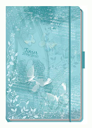 Trötsch Verlag 201901 - Schülerkalender 2019/2020, Schmetterling, ca. 14 x 21 cm, 128 Seiten: Flexicover mit Spot-Effekt und Innentasche