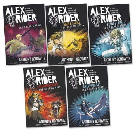 Alex Rider Graphic Novels Pack, 5 books, RRP £59.95 (Eagle Strike; Point Blanc; Scorpia; Skeleton Key; Stormbreaker).