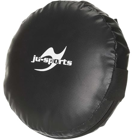 Ju-Sports Rund Pratze 1 STK. I Aus Kunstleder I Sehr leicht & perfekt im Handling I Mit 2 Schlaufen für optimalen Halt I Kampfsport Zubehör I Ø 32cm