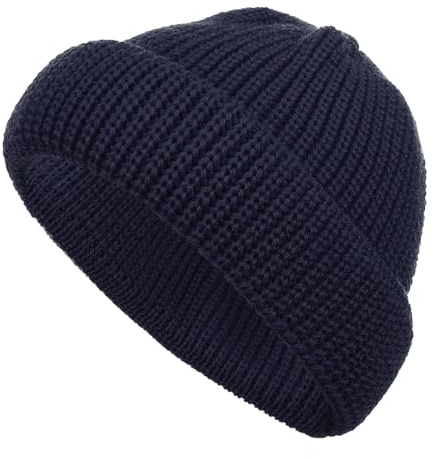modAS Schippermütze 100% Schurwolle Nr. 1078-2 original Mütze (Marine blau)