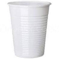 Plastic Disposable Water Cups Strong Drinking Tumbler Glasses Clear and White Cups 7 Ounce (2000 Cups, White)