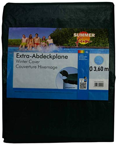 Abdeckplane für 360cm Rund Pools und Schwimmbecken - 94 g/m² Winterschutz und Ganzjahresabdeckung