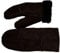 Sonia Originelli Fausthandschuhe Leder Schaf Lammfell Patchwork Fäustlinge Farbe Braun, Größe S