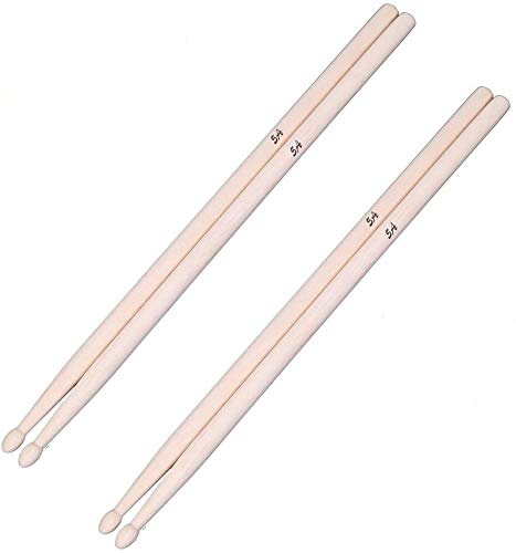 LongJoy 5 A Drum Sticks Ahornholz Drumsticks Wood Tip Student Drum Sticks 2 Pairs maple