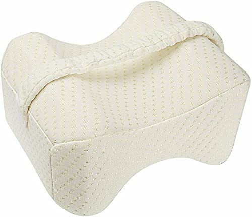 Lazy Sleeper Memory Foam Pillow Knee Leg Hypoallergenic Lower Back Comfort EliminatesPainful Pressure Points (Memory Foam Knee Pillow)