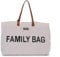 Childhome, Family Bag, Wickeltasche, Reisetasche/Wochenendtasche, Großes Fassungsvermögen, inkl. abnehmbarer Tasche, Ecru/ Schwarz