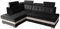 Robin Paris Ecksofa mit Schlaffunktion Bettkasten 5 Verstellbare Kopfstützen Sofa L-Form Schlafsofa Freistehende Eckcouch Schlafcouch Wohnzimmermöbel Wohnlandschaft Schwarz Creme