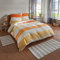 Traumschlaf Bettwäsche Biber Streifen orange kuschelig weiche Made in Germany Qualität aus 100% Baumwolle - mit Reißverschluss 200x200 cm + 2X 80x80 cm