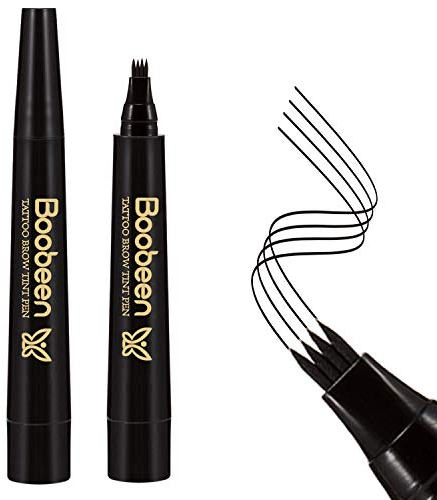 Boobeen Wasserdichter Augenbrauen-Tattoo-Stift – Microblading-Augenbrauenstift mit Mikrogabel-Spitze – schafft mühelos natürlich aussehende Augenbrauen