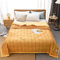 Chickw1 Plaid Tagesdecke Bettüberwurf Gesteppt, Mikrofaser Tagesdecke Schlafzimmer Steppdecke Decke Überwurf Wohnzimmer Sofaüberwurf für Einzelbett Doppelbett (180x200cm,Orange Gelb)
