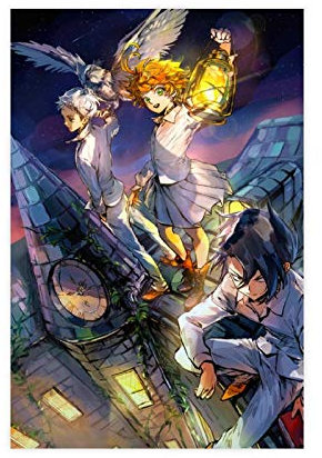 Anime-Poster The Promised Neverland 11, Leinwand-Poster, Wandkunst, Dekordruck, Gemälde für Wohnzimmer, Schlafzimmer, Dekoration, 30 x 45 cm, ohne Rahmen