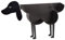 AC1 Toilettenpapierhalter Hund, Schwarz