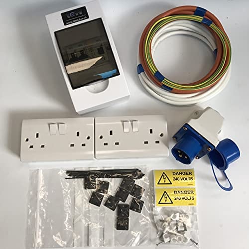 TEW 240V Mains Electric Hook Up Installation Kit Campervan Motorhome Conversion Kit 2