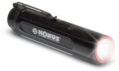 Konus | KONUSLIGHT-2K Wiederaufladbare Jagdtaschenlampe 2000 lm und variable Helligkeit, kompaktes Format, Blitzmodi, Schwarz