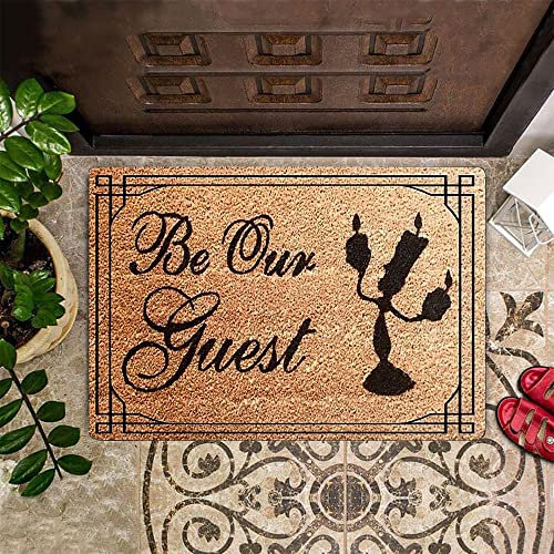 NA Fussmatte innen Be Our Guest Fußmatte, lustige, niedliche Willkommens-Fußmatte mit Sprüchen, Veranda-Dekoration deko Wohnzimmer