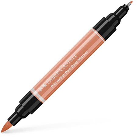 Faber-Castell Art & Graphic Pitt Artist Pen Dual Marker India Ink, Cinnamon, Single Pitt Pen, For Art, Craft, Drawing, Skizzing, Home, School, Uni, Coloring