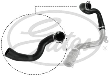 GATES 09-0628 Ladeluftschlauch Kompatibel mit FORD TRANSIT CONNECT P65, P70, P80 4177-10628 417710628 5050742