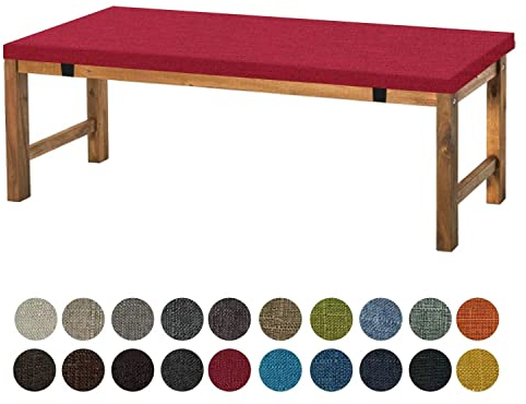 Aselbia Bankauflage Sitzkissen 80X35X5CM,Waschbare Rutschfestes Bankkissen Sitzauflage Bequeme Bankpolster für Bank, Fensterbank, Gartenmöbel, Terrasse, Drinnen,Weinrot