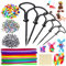 MEISHANG kastanienbohrer Kinder,385PCS bastelset kastanien Kinder,kastanien basteln,herbstbasteln Kinder Set,basteln mit kastanien,handbohrer Kinder kastanien,handbohrer Kinder kastanien Set