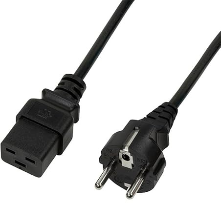 LOGILINK Power cable CEE 7/7-IEC C19, black, 1.80 m