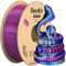 Gratkit Silk Tri-Color PLA Filament，3D Printer Filament 1.75mm, -0.03mm, 1KG/Roll, Silk PLA Rose Red & Blue & Silver Gray