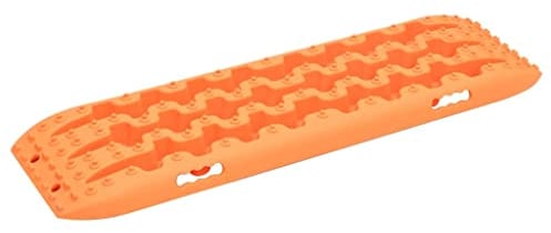 vidaXL Traktionsmatte 2 Stk., Sandbleche Offroad, Anfahrhilfe Wohnmobil Recovery Board, Tracktionshilfe Traktionsband 10T, Orange Nylon