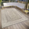 Elle Decoration Jules In- & Outdoor Teppich – Design Flachgewebe Meliert Outdoorteppich, Wetterfest & UV-beständig Außenteppich für Wohnzimmer, Balkon, Terrasse, Garten – Creme Schwarz, 120x170cm