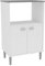 Armoire auxiliaire de Cuisine à Micro-Ondes Blanche Miroyengo avec Couvercle Gris 58x95 cm