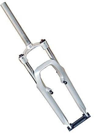 Mountain Bike da 26 con Freno A V, Forcella Ammortizzata, Escursione, Anteriore Molla 120 Mm, Tubo Dritto 1-1/8, Adatto per MTB Freni Disco E Cerchione.(Size:26INCH,Color:Argento)