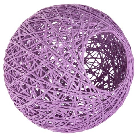 UKCOCO Ceiling Pendant Light Shade: Purple Rattan Lampshade Samll Globes Lampshade Cover for Chandelier Pendant Light,Diameter: 5.9inch/15cm,Opening:2.36inch/6cm
