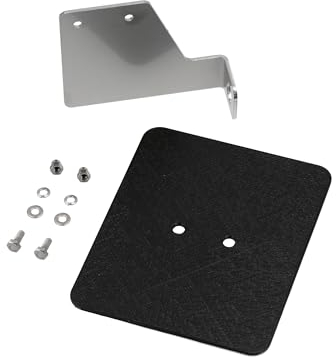 Kennzeichenhalter aus Edelstahl, mit Unterlage aus ABS & Befestigungsmaterial - für Simson SR1, SR2, KR50