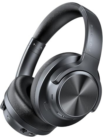FIO MOTUS Noise Cancelling Headphones: Wireless Over Ear Bluetooth Headphones with 130H Playtime - Hi-Res Sound Custom EQ via App Deep Bass Comfort Fit Ear Cups for Travel Home Office