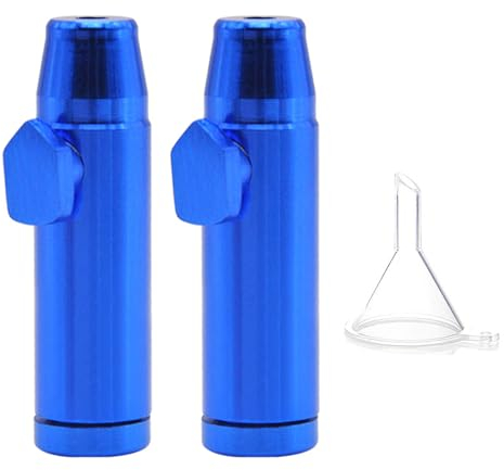 gotyou 2 piezas Snuff Bottle,Sniffer dispensador,Snuff Bullet,Dosificador de tabaco,dosificador con embudo,para Los Amantes del Rapé al Aire Libre, Uso de Viaje…