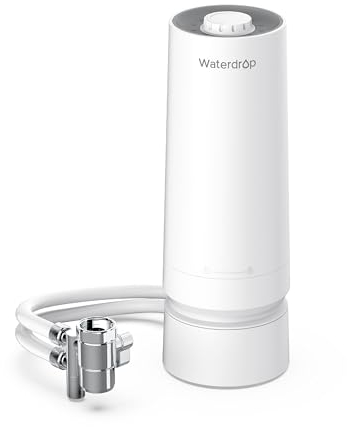 Waterdrop WD-CTF-06 Filtro per Acqua da Banco, 4000 Galloni con Promemoria della Durata del Filtro, Riduce i Metalli Pesanti, Cattivi Odori e il 99% del Cloro (1 Filtro Incluso)