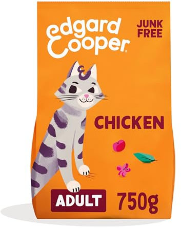 Edgard & Cooper Katzenfutter, Trockenfutter für Katzen, (Huhn, 750g), Katzenfutter trocken ohne Zucker, getreidefrei, sterilisierte und aktive Katzen, Hypoallergen, frischer Fleisch