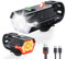 CIRYCASE Luces Bicicleta Delantera y Trasera LED, Luz Trasera Bicicleta USB Recargable, 3+6 Iluminación Modos & IP65 Impermeable Kit Luz Bici Linterna para Ciclismo/Carretera Y Montar Noche/Acampar