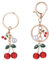 Thinp 2Stk Kirsche Schlüsselanhänger,Kirsch Taschenanhänger,Kirsch-Schlüsselanhänger-Charm,Kirsch Bag Charm Schlüsselanhänger,für Auto-Schlüsselanhänger Handtaschen Schlüssel-Accessoire Damen Geschenk