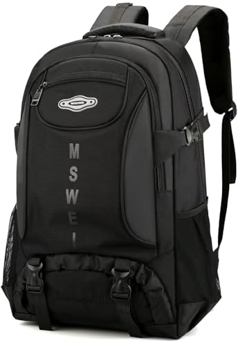 Ezmina 65L/85L Wanderrucksack Großer Rucksack für Damen und Herren Schwarz Camping Rucksack Wasserdicht Wandern Daypack Trekking Tasche für Reisen Touring Klettern Outdoor Sport
