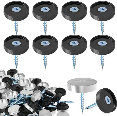 WANDGU Confezione da 100 chiodi sigillanti 3,5 x 25 mm: chiodo con rondelle di tenuta, chiodi di montaggio, bottoni di montaggio con chiodo 25 mm, chiodi in alluminio a nido d'ape per aiuole rialzate