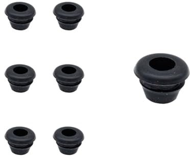 WEAXIO 50 Stück Gummitüllen, Gummitülle Elektrischer Leiter Dichtungsring, einseitige Runde Firewall Loch Stecker Bohrloch Kabeldurchführung für Kabelschutz Kabelkanal, ID 5mm Einbaudurchmesser 7mm