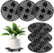 LALAGO 6 stk. 20cm Topfpflanzenständer, Rund Blumentopf Untersetzer Gitter aus Kunststoff, Pflanzenuntersetzer Drainage Mesh Pad, Plant Stands für Innen und Außen Bonsai Schale Garten Pflanzkübel